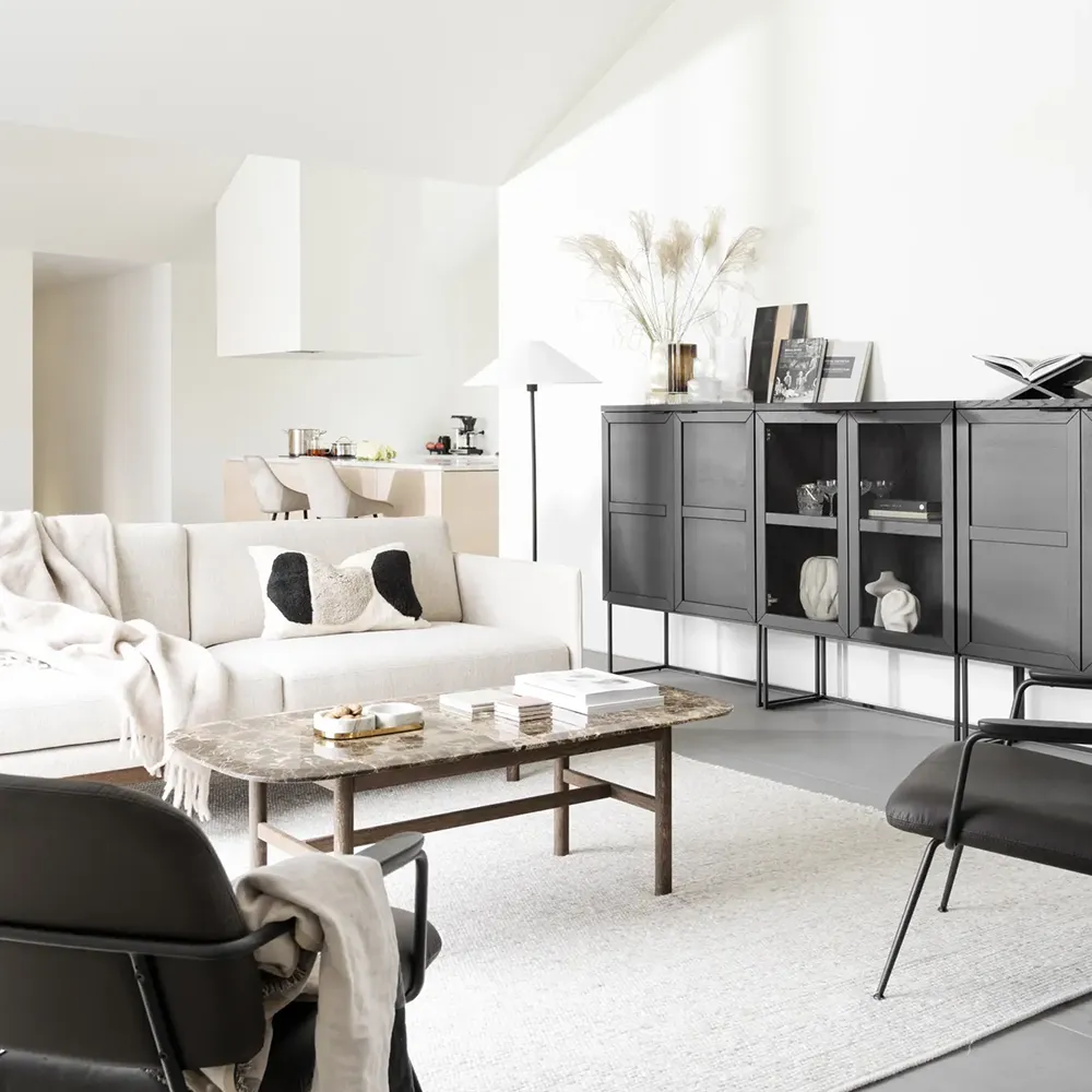 Hammond soffbord 135x62cm  brun marmor