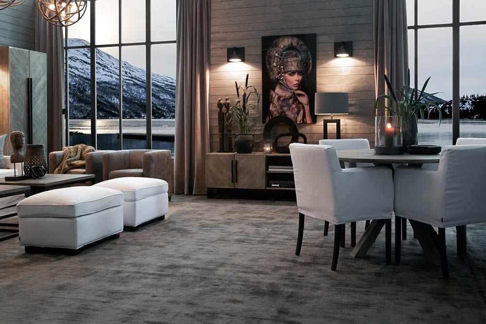 Vitrinskåp Vancouver Grå