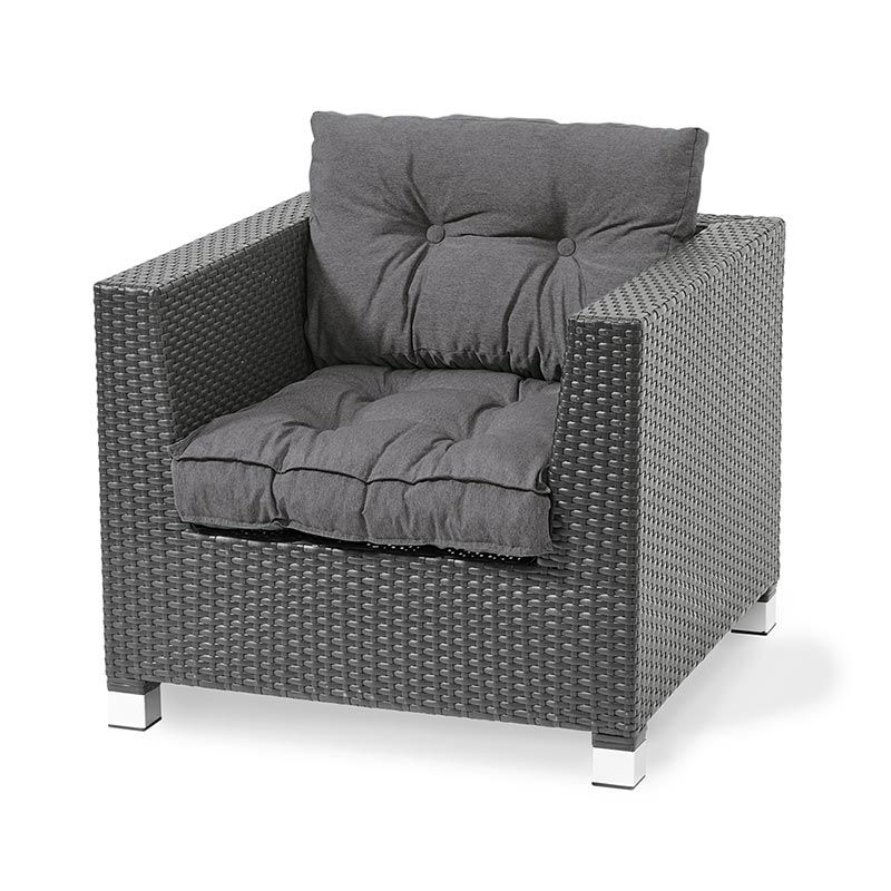 Adam sittdyna B74-79 D74-79 cm Kolgrå