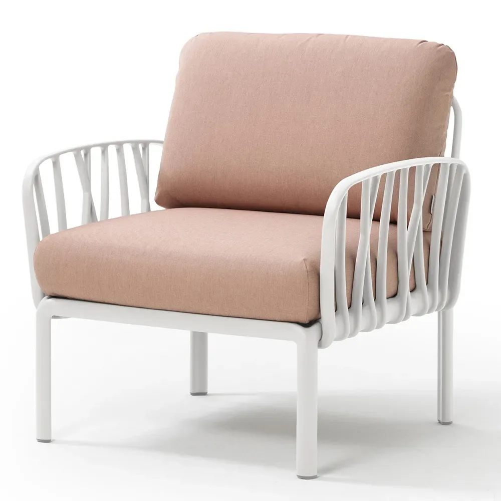 Komodo fåtölj White - Rosa Quarzo