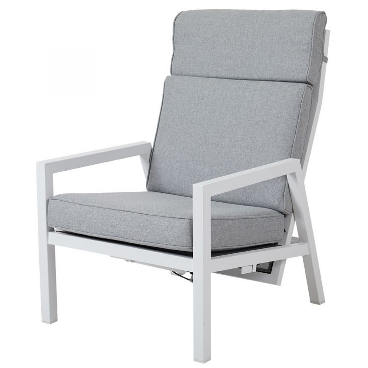 Belfort ställbar fåtölj hög vit 