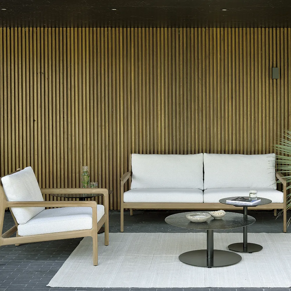 Jack 2-sits soffa Teak/Off White