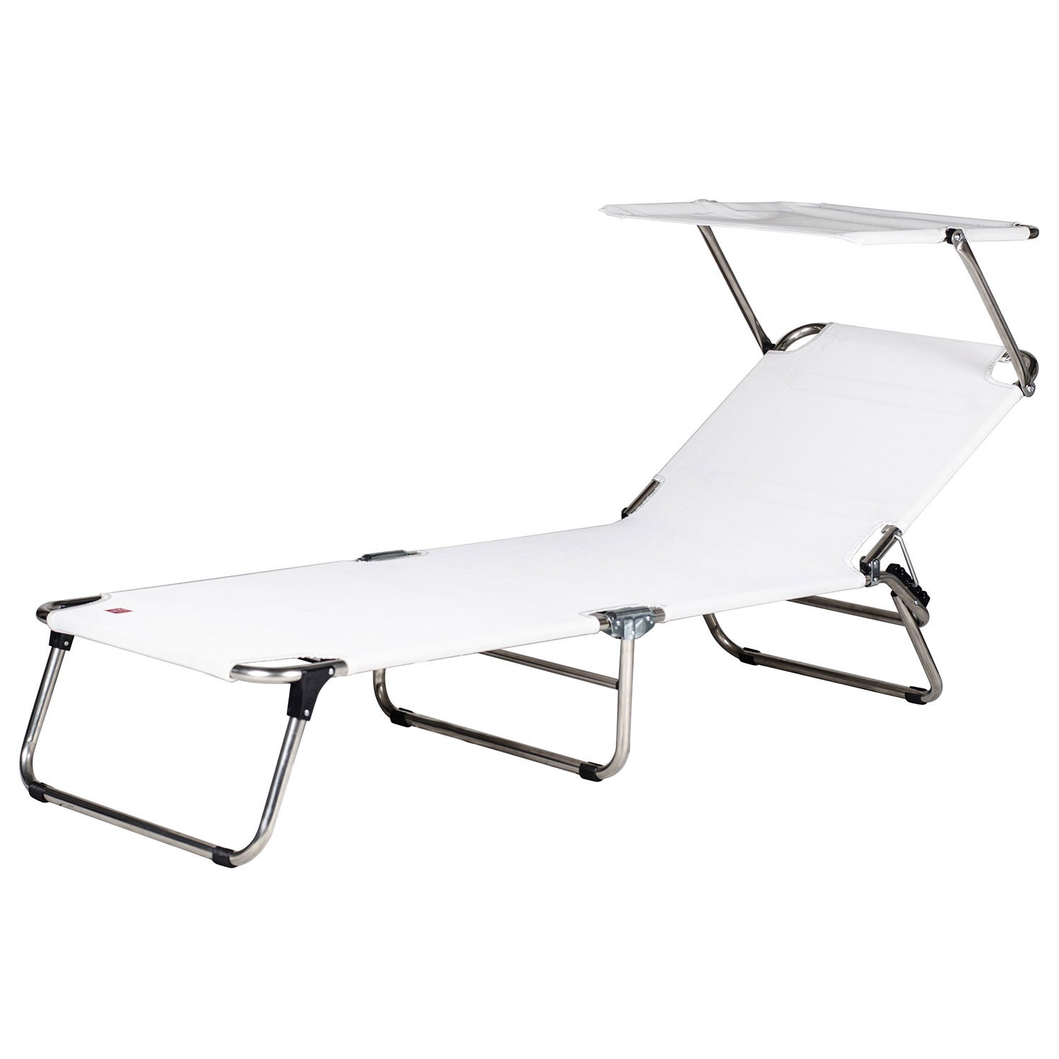 Amigo solsäng top white aluminium/textilene 