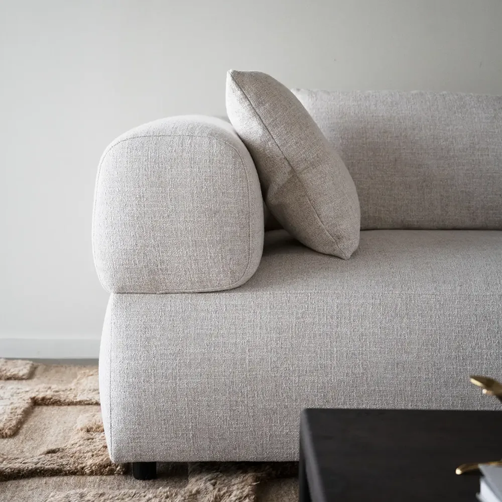 Falkner soffa 3-sits tyg Oscar ljusbeige