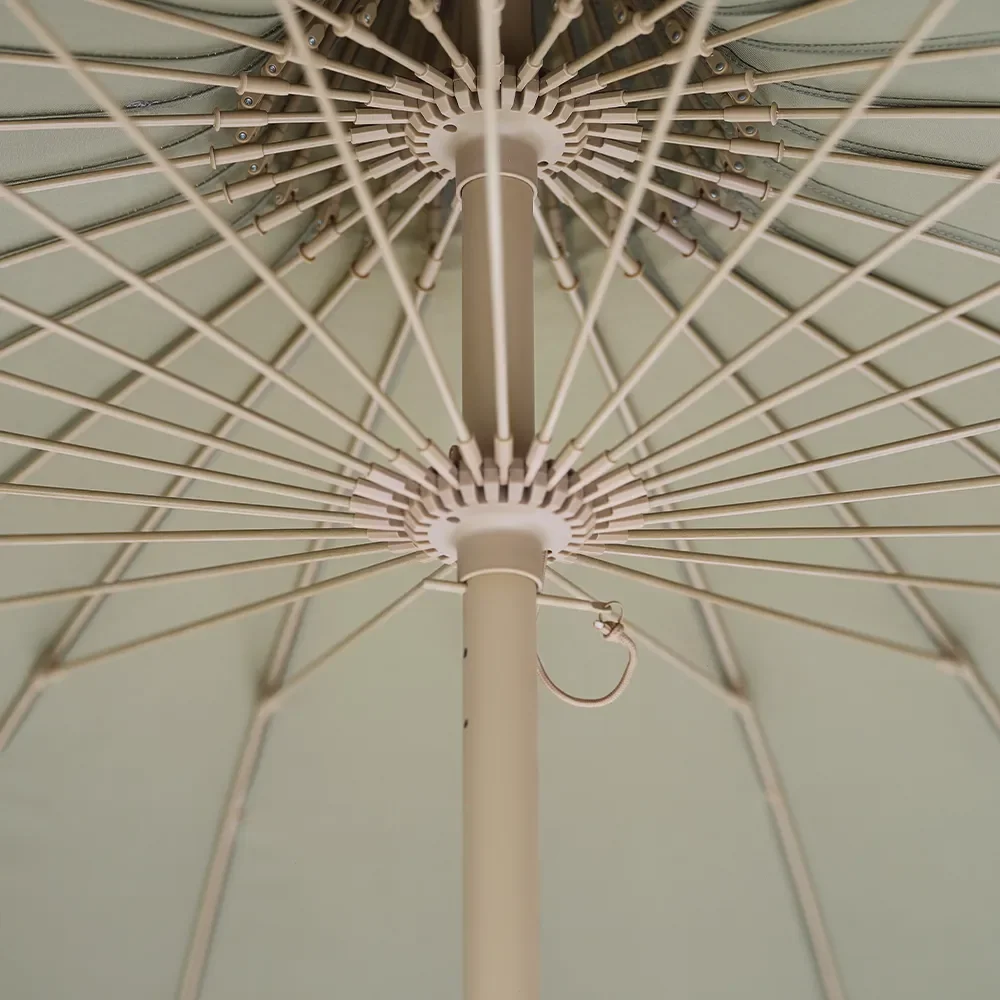 Parasoll med fransar Ø240 cm Eucalyptus