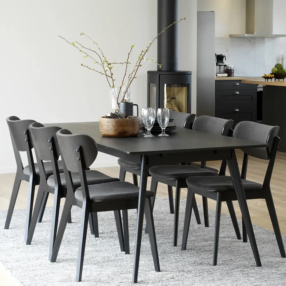 Kato matstol svart ek/mörkgrå