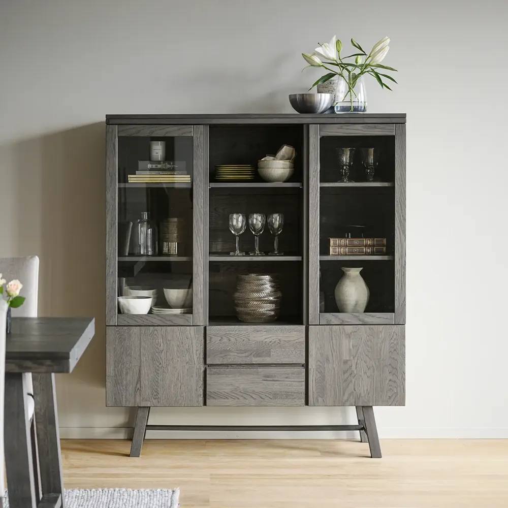 Brooklyn skåp 130 cm mörkbrun ek