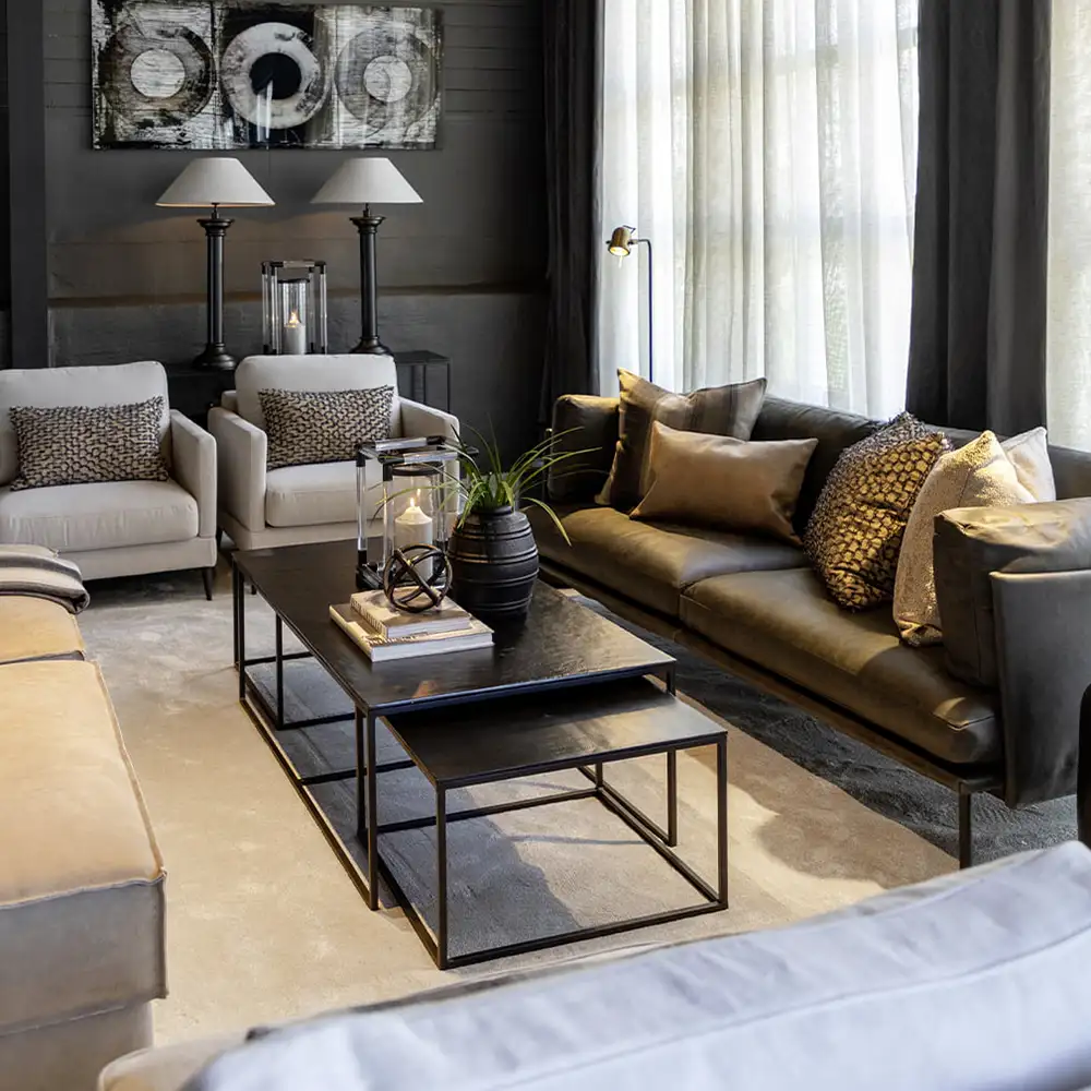 Mille Soffbord 3-Set Svart