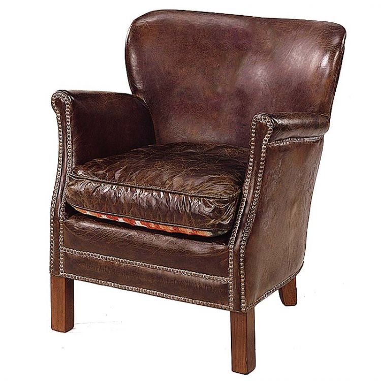 Fåtölj Professor Leather Vintage Cigar