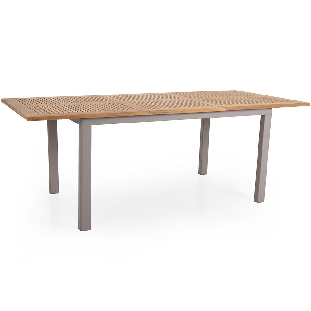 Lyon Matbord 100x224-304 Cm Khaki/Teak 