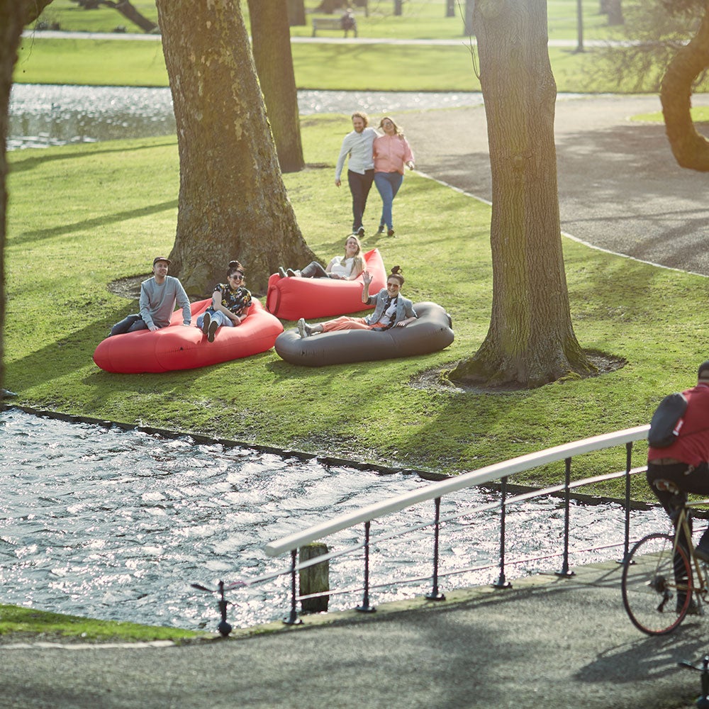Lamzac uppblåsbar divan sky blue 