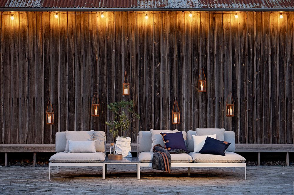 Bönan Loungestol / Mittdel Ljusgrå exkl. dynor 