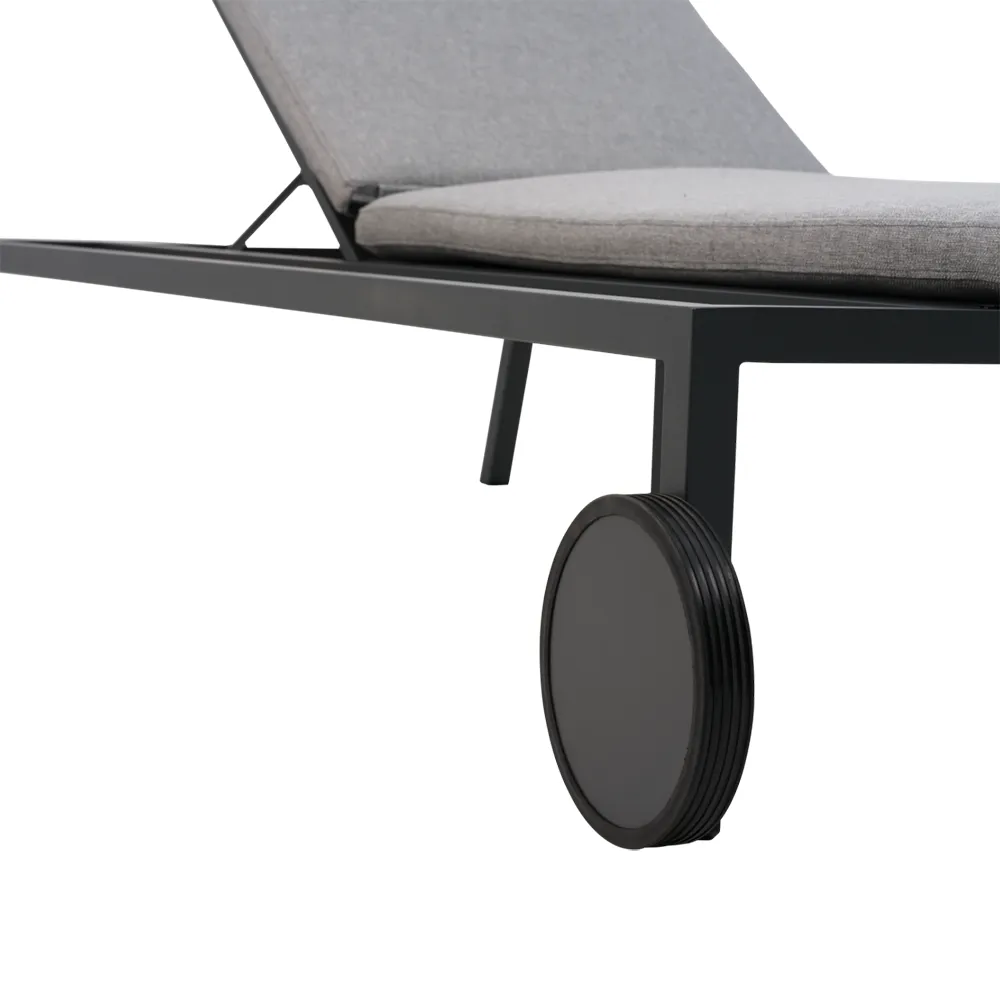 2-pack Samvaro solsäng antracit Pearl Grey