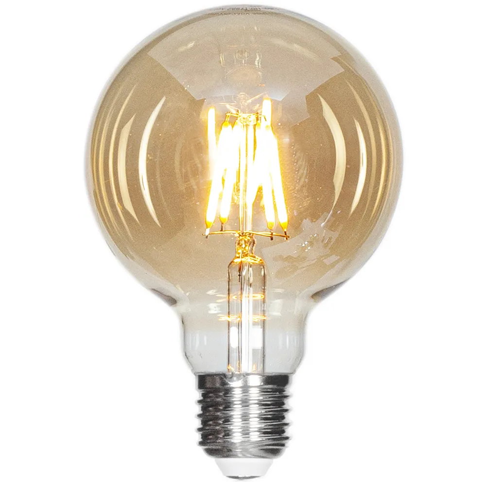 Filament ljuskälla LED dimbar glob E27 4W Ø95mm Amber