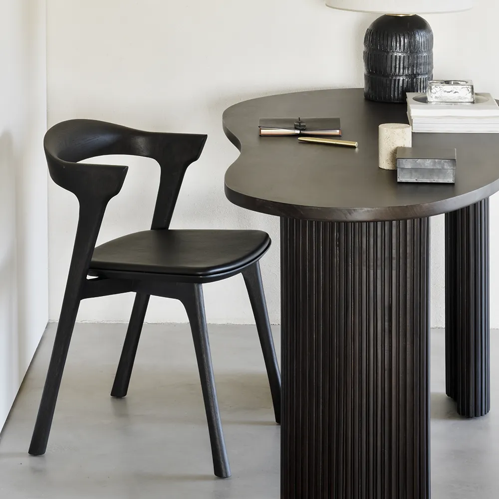 Bok Matstol Brun ek/Brown leather 