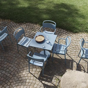 Linear Steel Cafébord 70x70 cm Pale Blue 