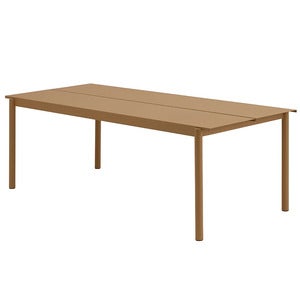 Linear Steel Matbord 220x90 cm Burnt Orange 