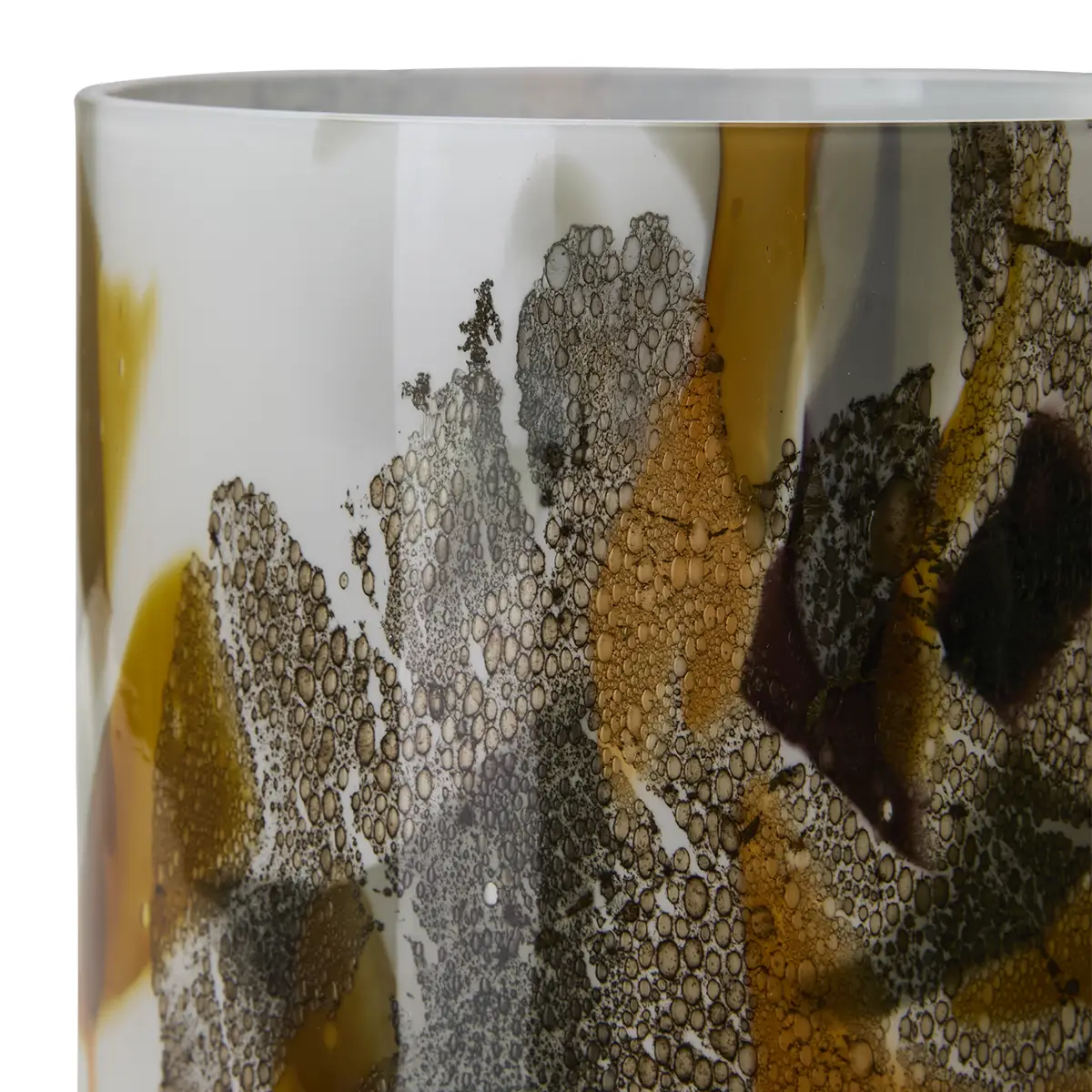 Bordslampa i glas Eldor Brun flerfärgad H25 cm