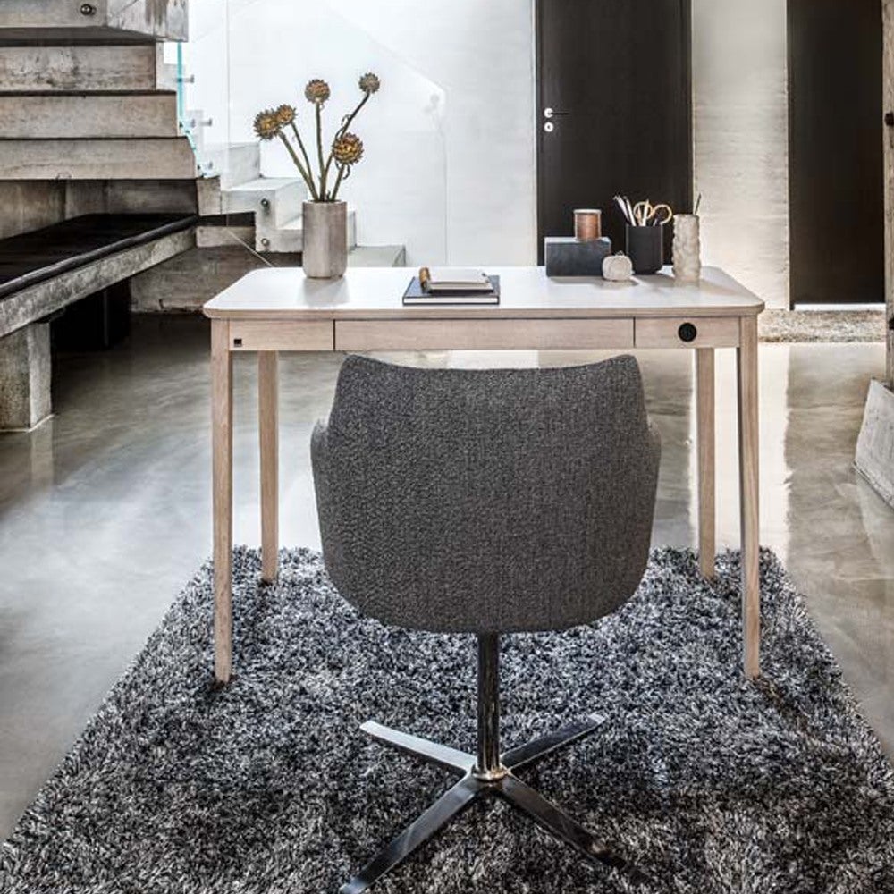 Sm131 Skrivbord Ek Vitolja/Vit Laminat 115X55X74Cm 