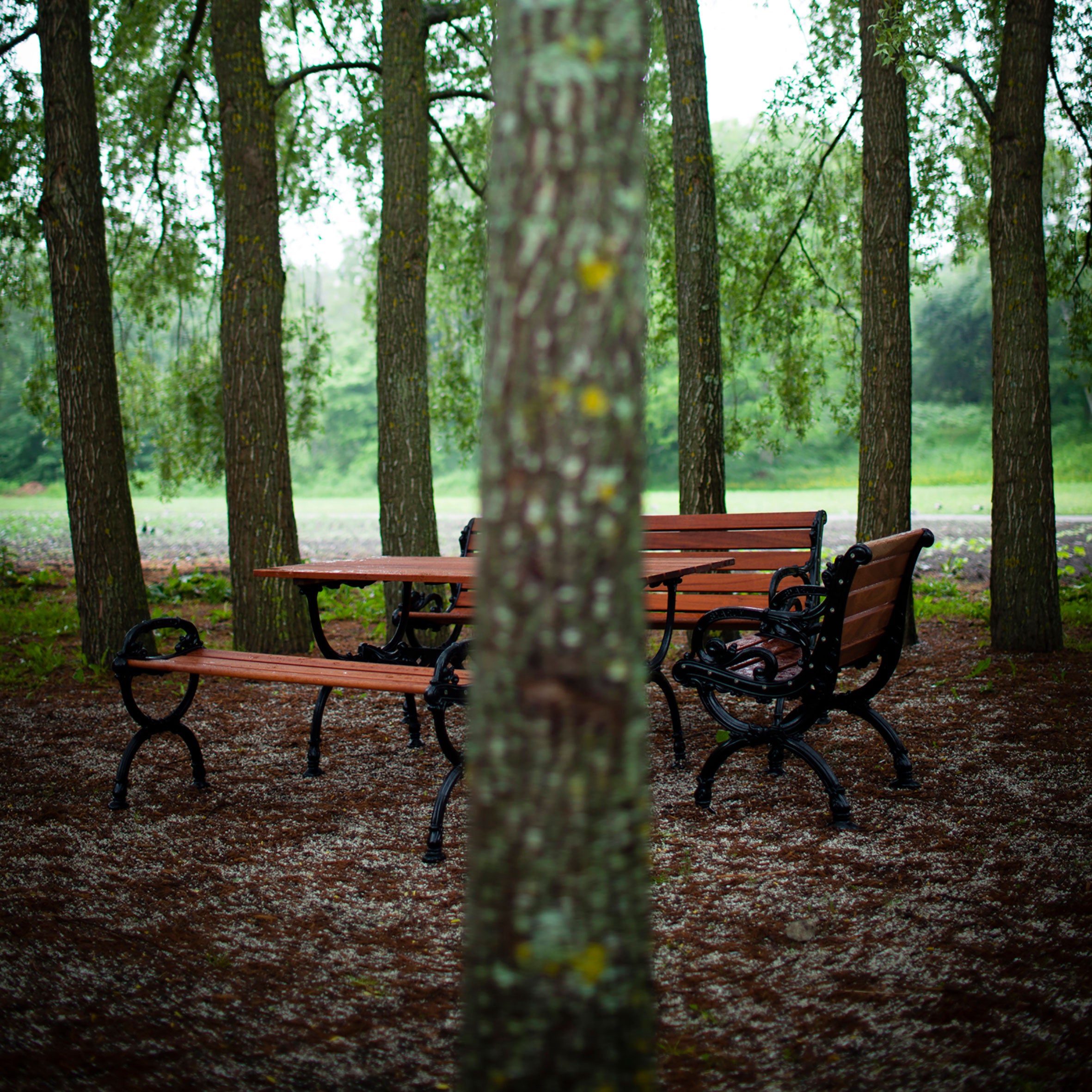 Byarum soffa 125cm gavlar:grön / virke:vitlackerad furu