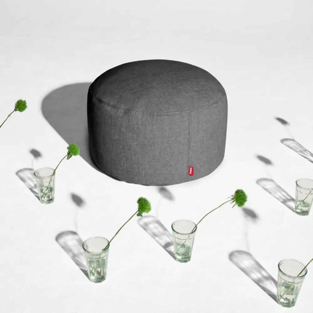 point large outdoor sittpuff rock grey