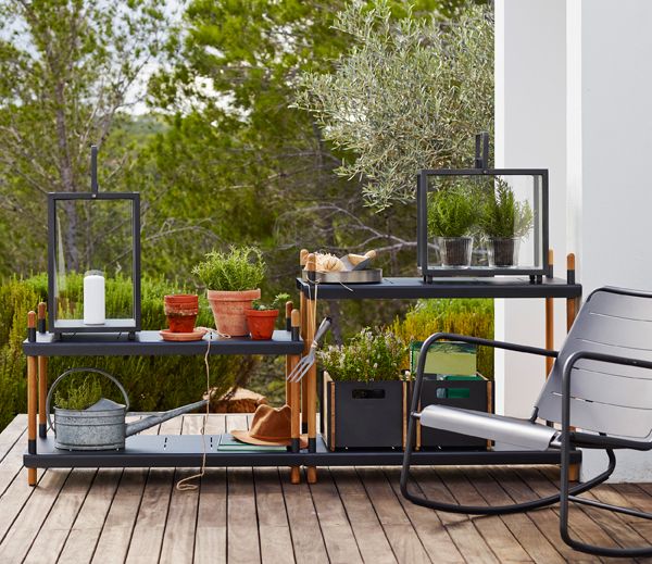 Frame Hylla 83cm Teak/Vit 