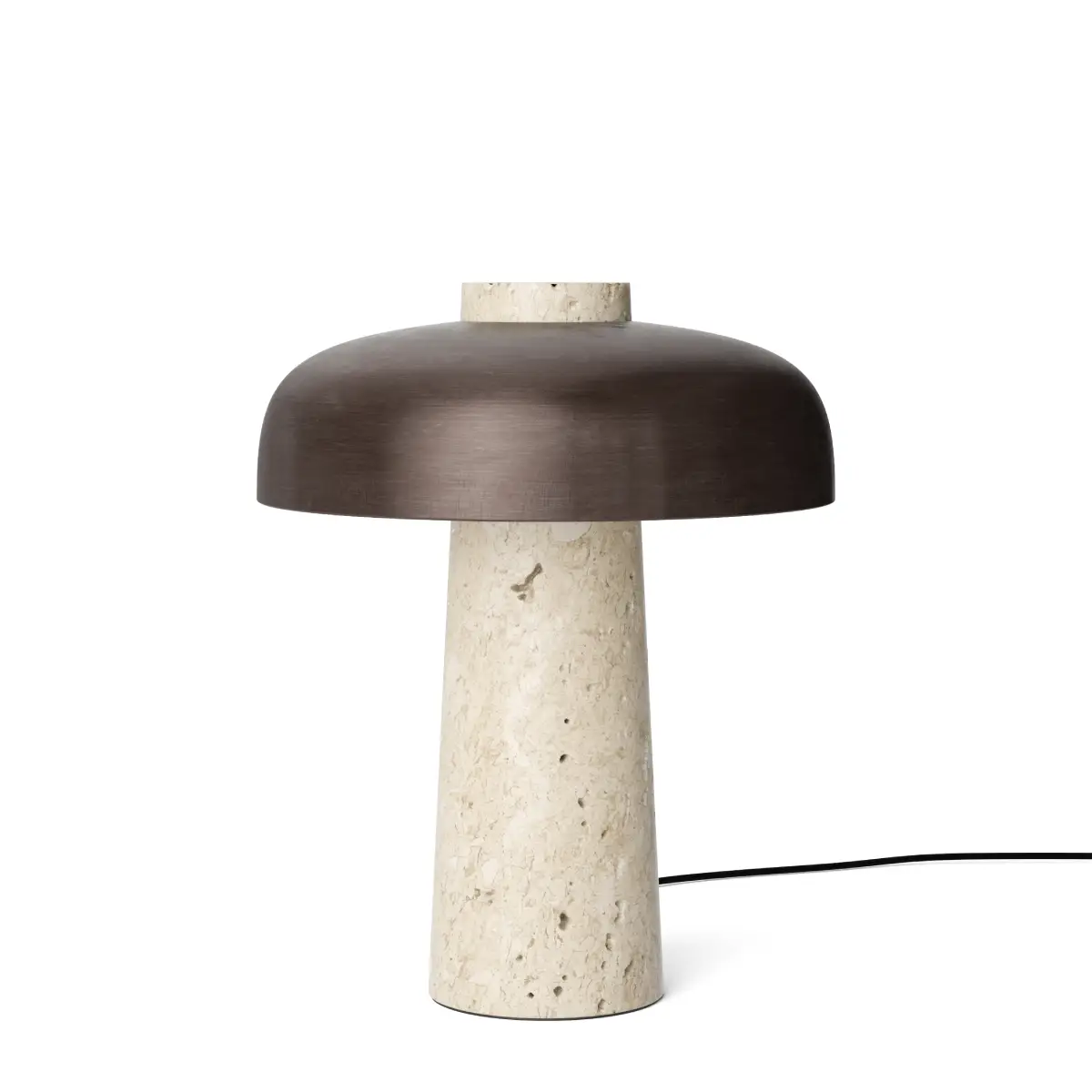 Reverse Bordslampa, Travertine, Sand/Alu.Bronzed