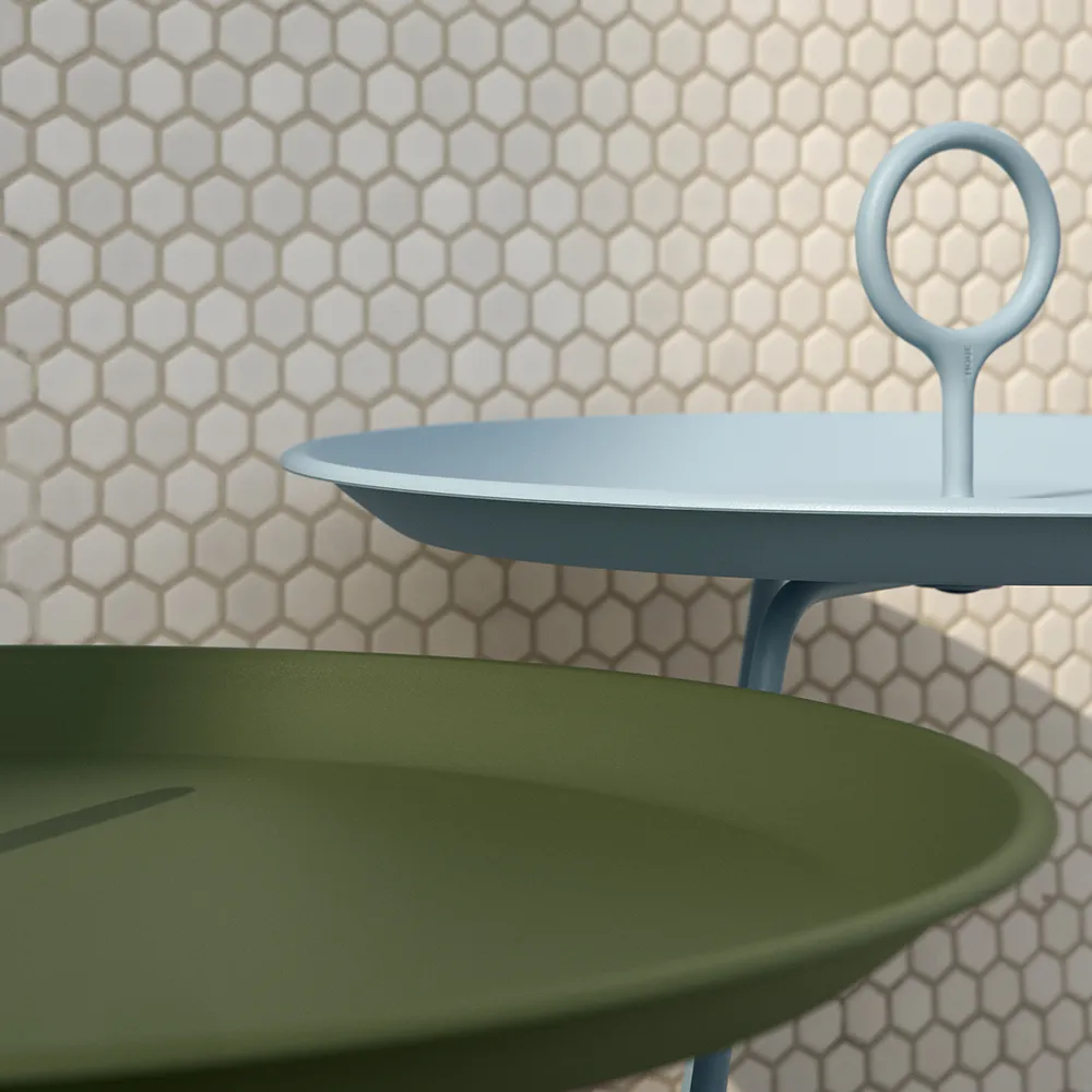 EYELET sidobord Ø45 Olive Green