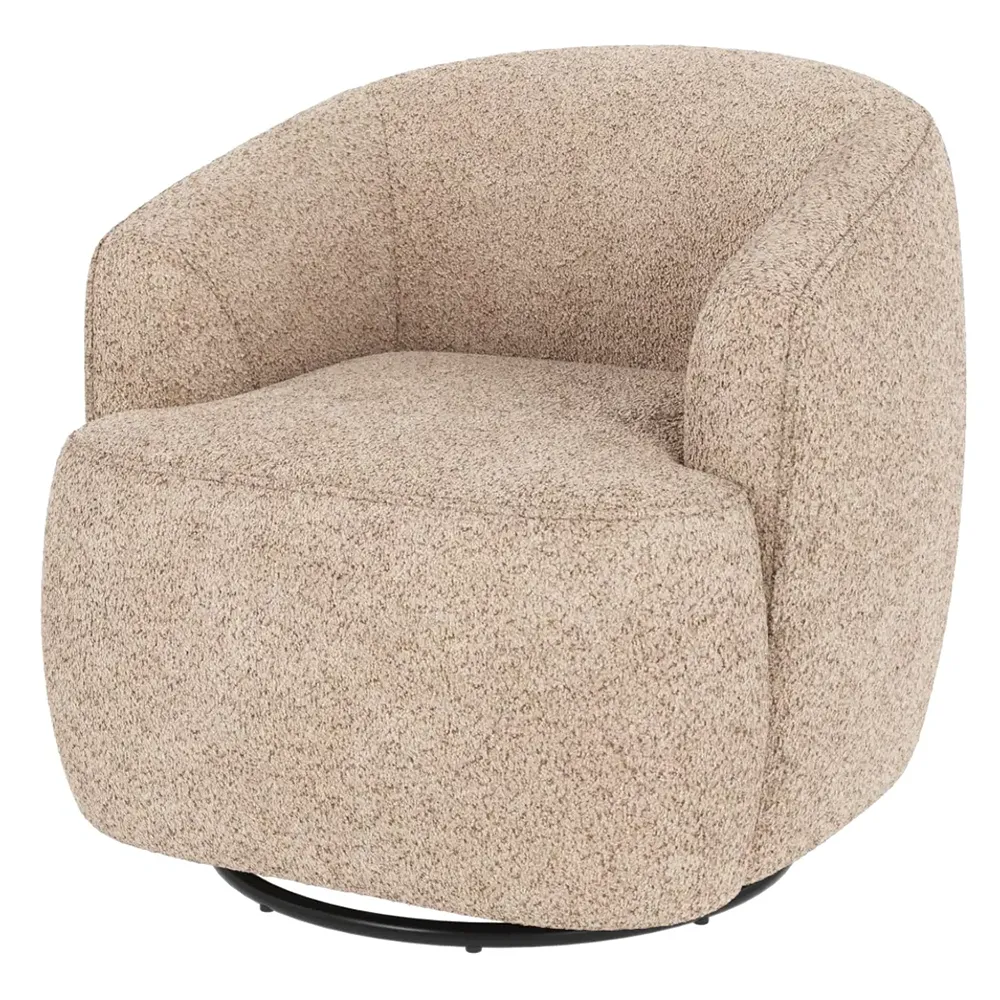 Dermot fåtölj snurr+gung tyg Anna ljusbeige 