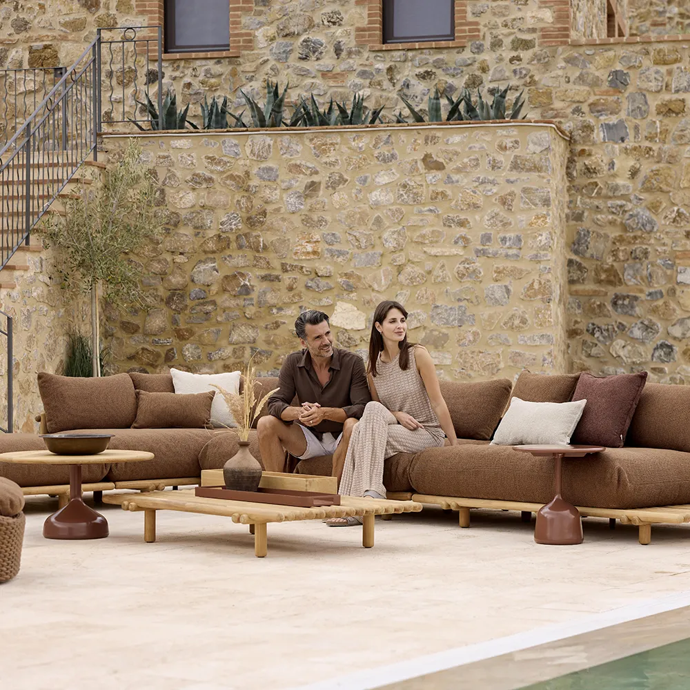 Sticks divansoffa Teak/umber brown