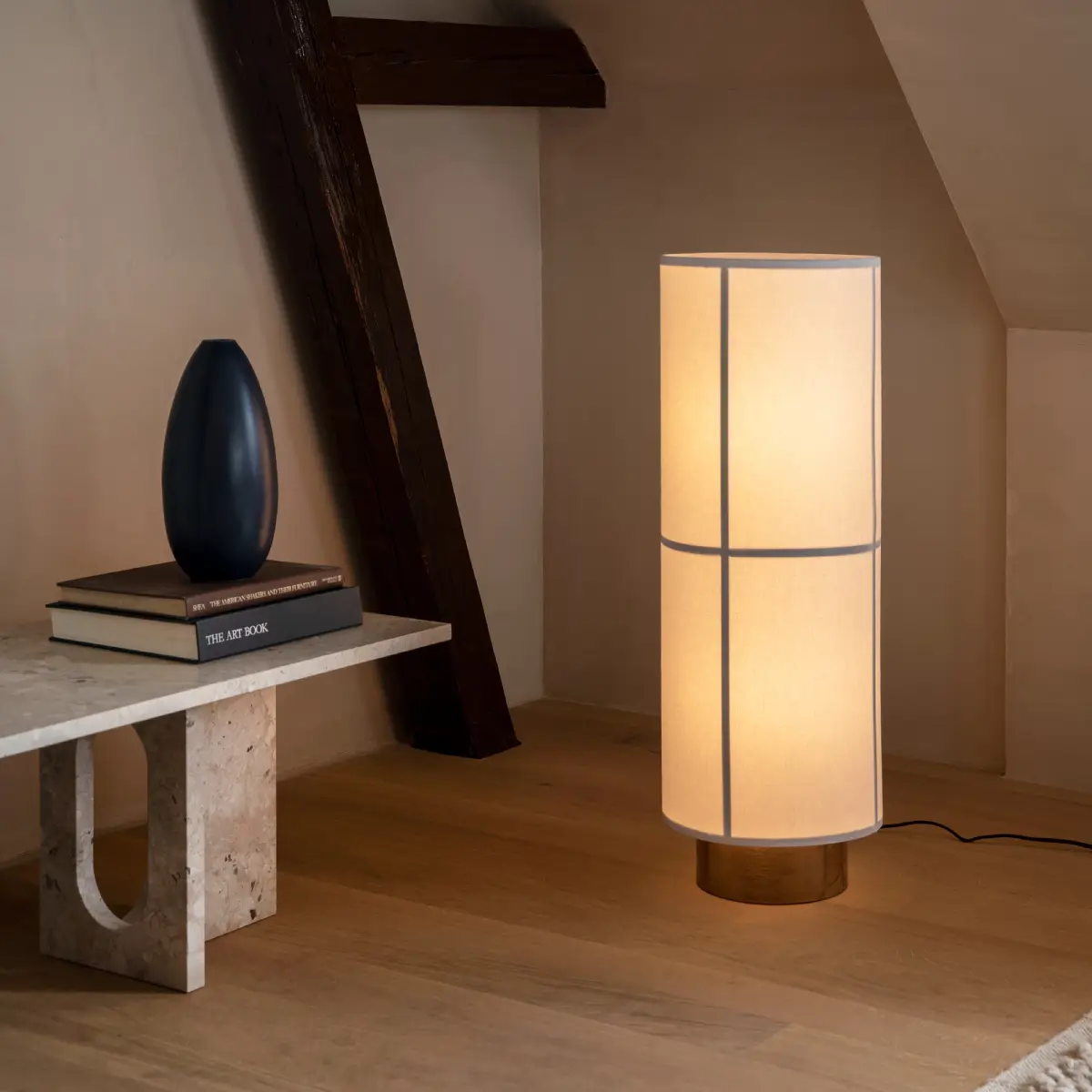 Hashira Golvlampa Linne Raw H83 cm