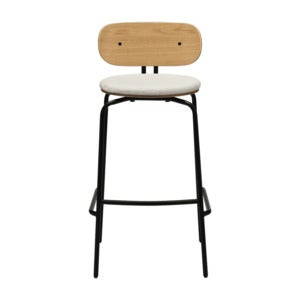 Curious Barstol Ek/Svart Teddy White