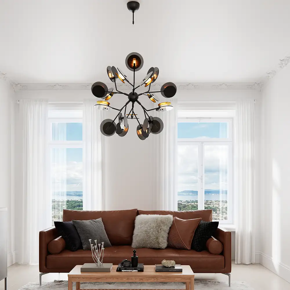 Turno taklampa Ø80cm Svart