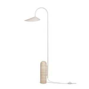 Justerbar Golvlampa med Travertinfot Arum Cashmere