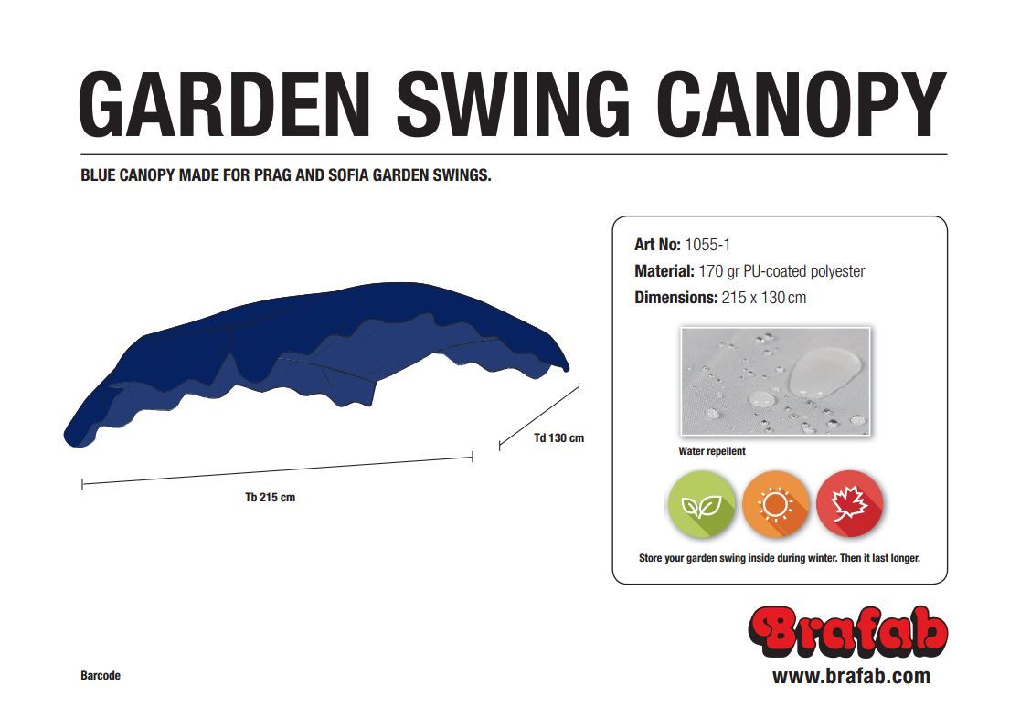 Hammocktak välvt blått 