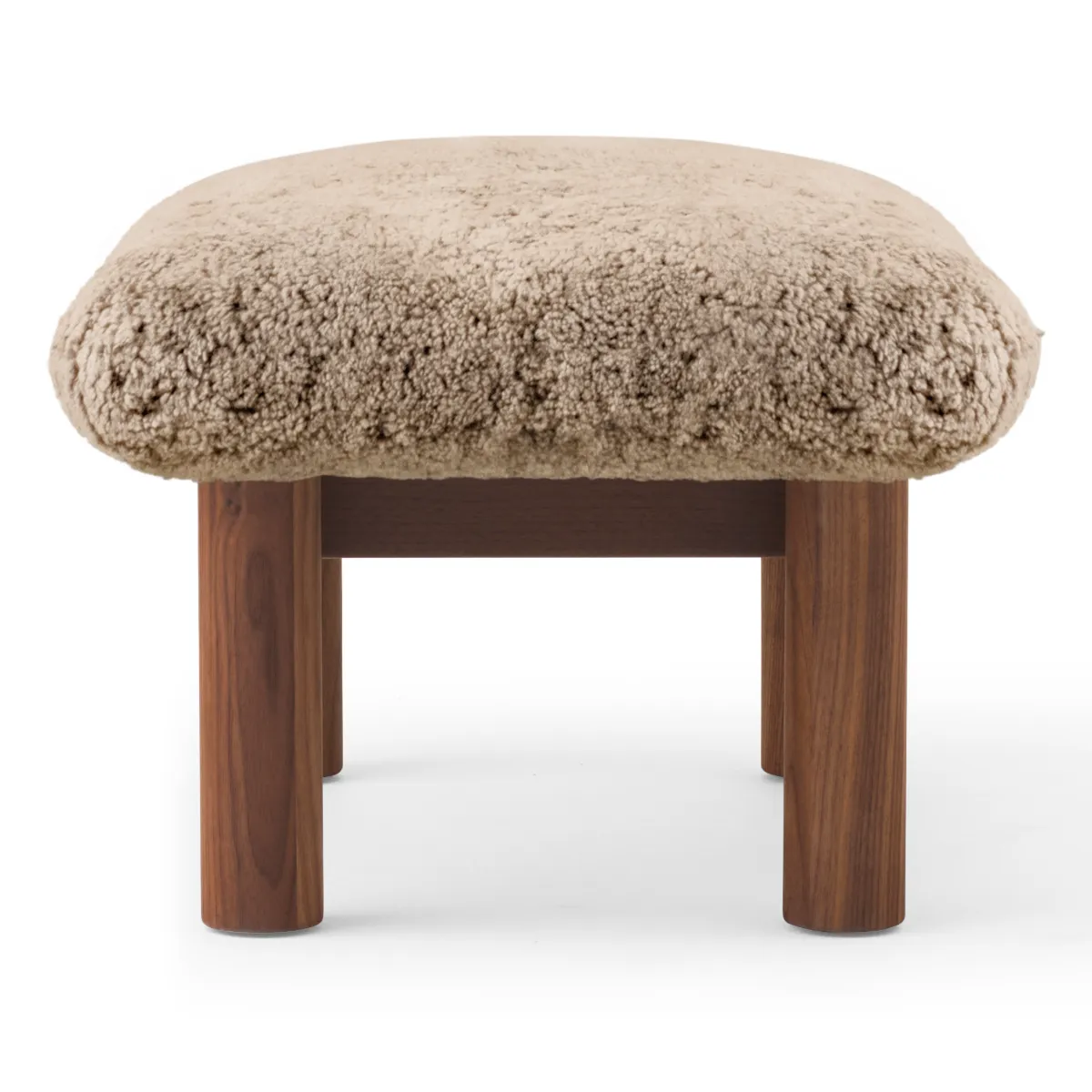 Brasilia pall massiv valnöt Sheepskin Nevotex Sahara