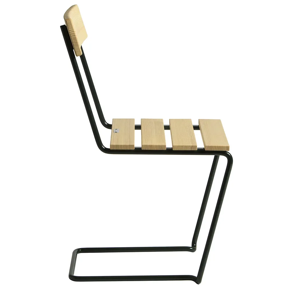 Stol 1 Oljad Furu / Grönt Stativ