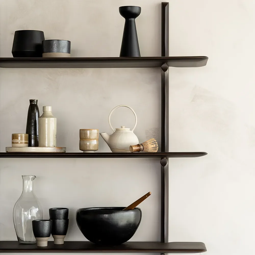 PI Vägghylla Mahogany dark brown 3 hyllplan