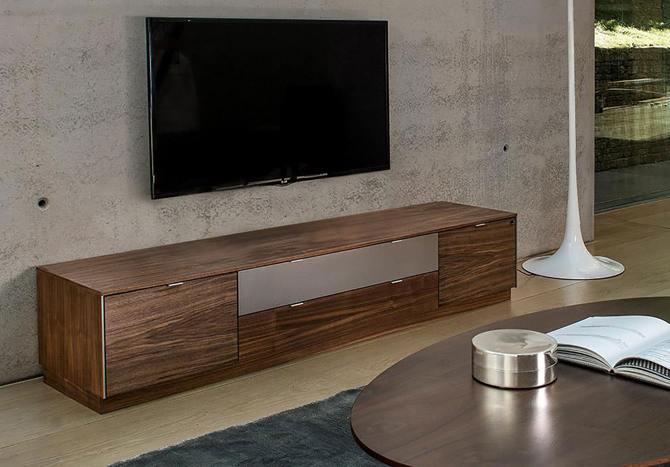 Sm941 Tv-Bänk Ek Lack 194X44X40Cm 