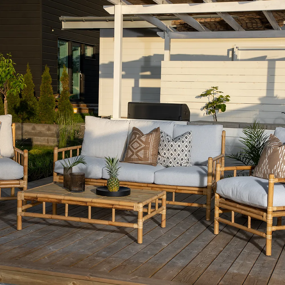 Cane soffbord 70x120 cm Bambu