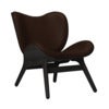 A Conversation Piece Loungestol Black Oak/Hope Leather Brown