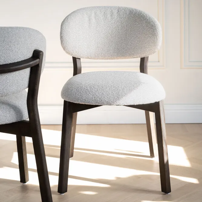 Patterson stol beige tyg/brun ek