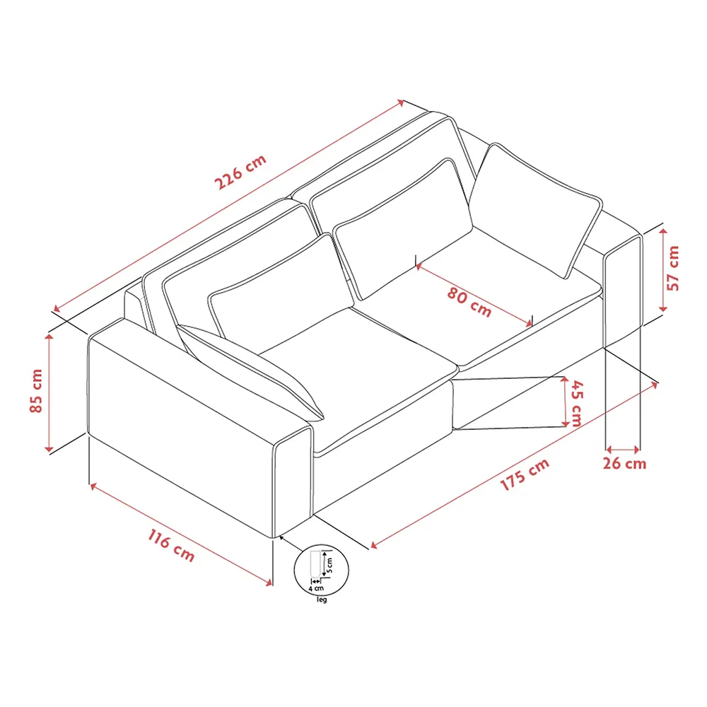 Rawlins soffa 3-sits Maxi tyg Bobby beige