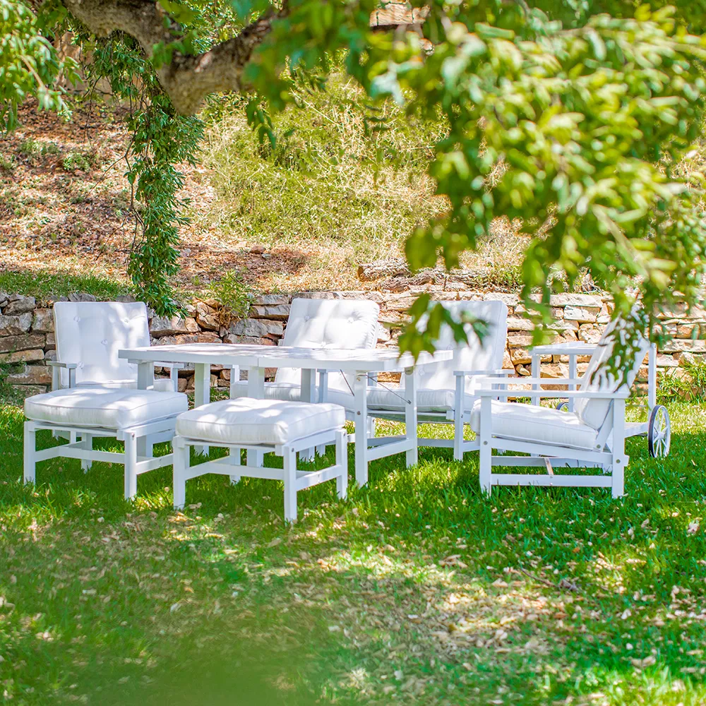 Fåtölj Vit aluminium 