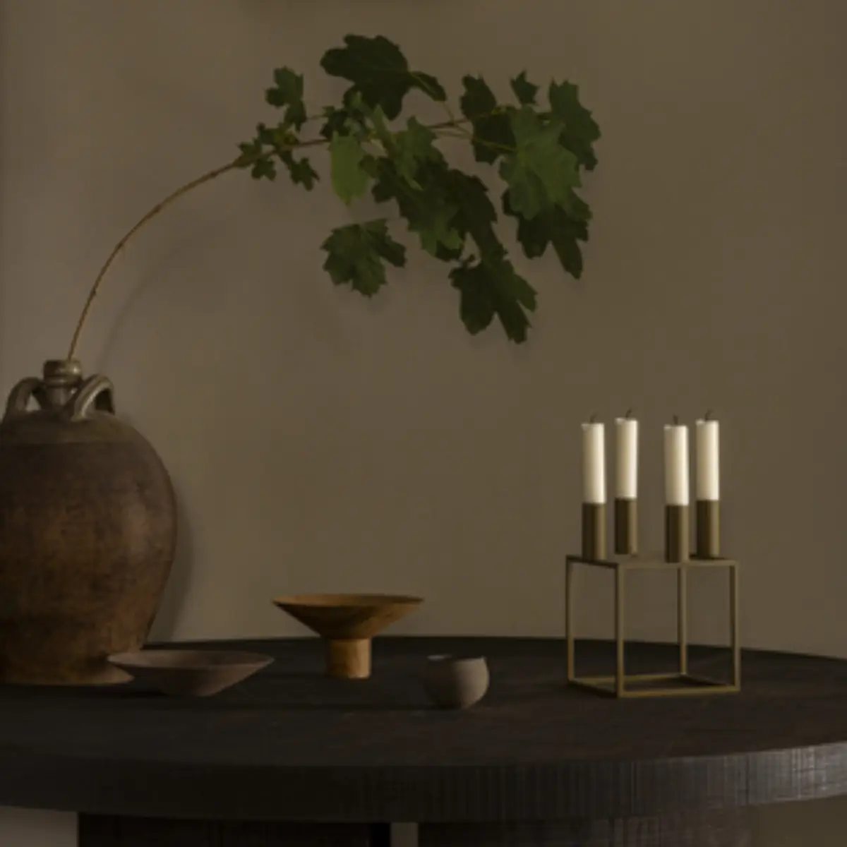 Kubus Ljusstake Kubus 4 - Olive