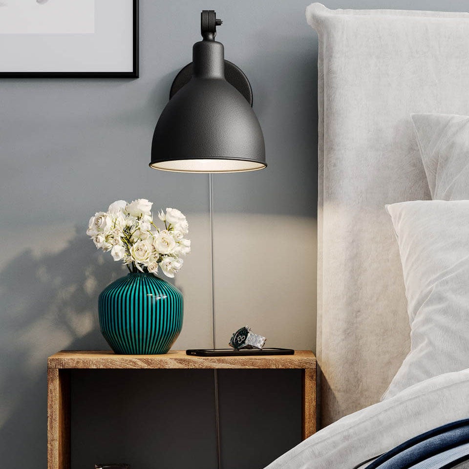 Bazar Vägglampa sandsvart