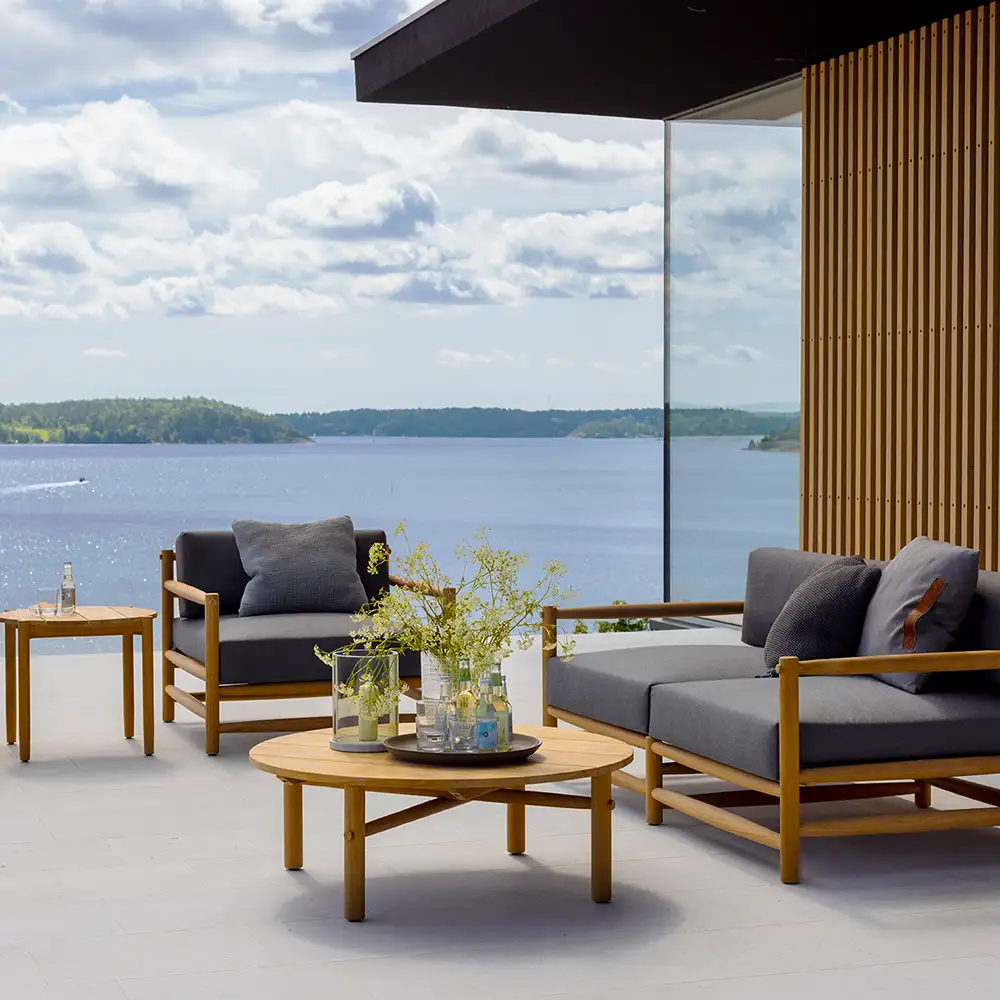 Saltholm Fotpall teak