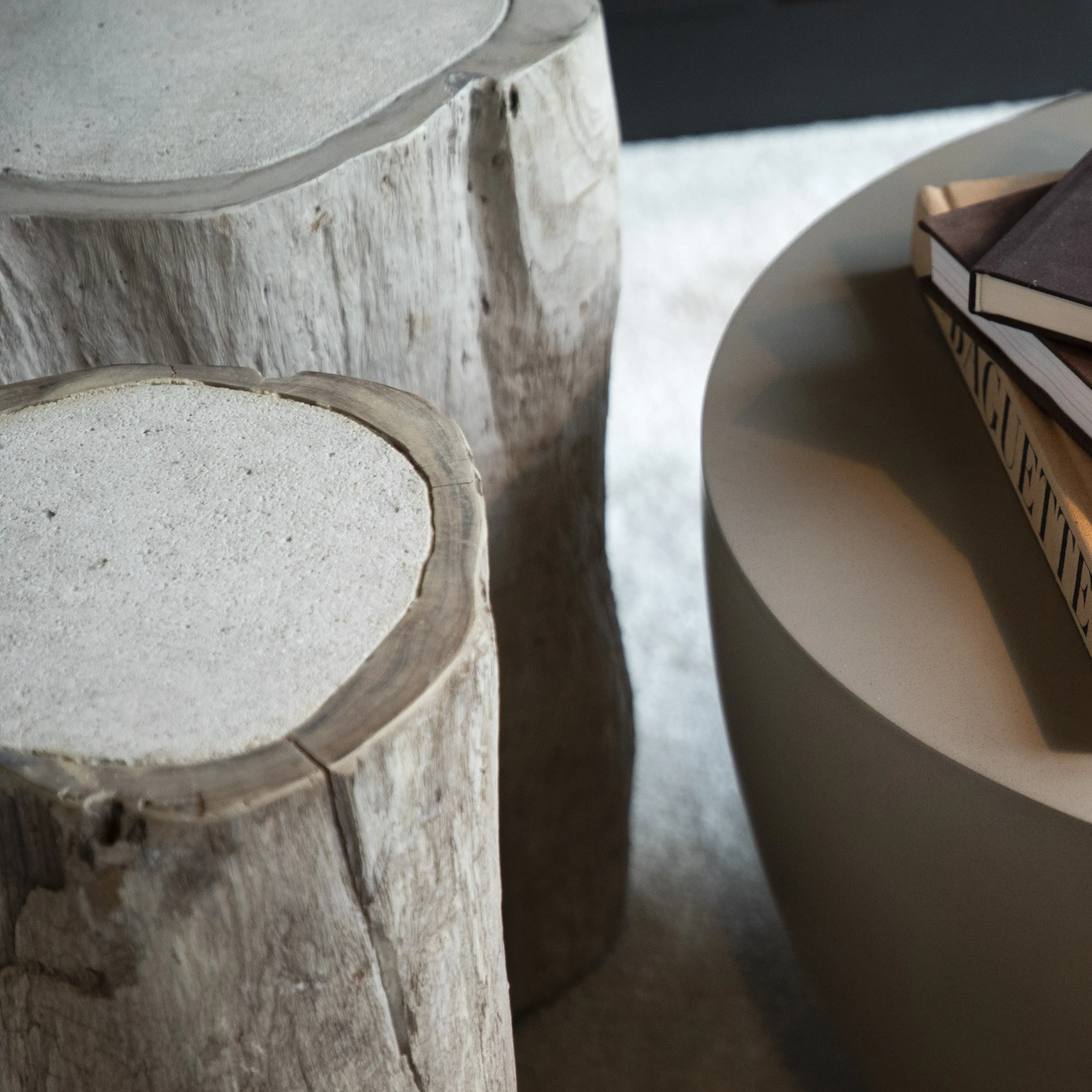 Sidobord Colorado 40 cm charcoal teak