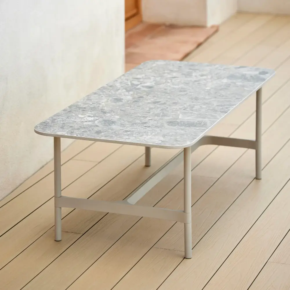 Twist soffbordunderrede rekt. Sand, aluminium 