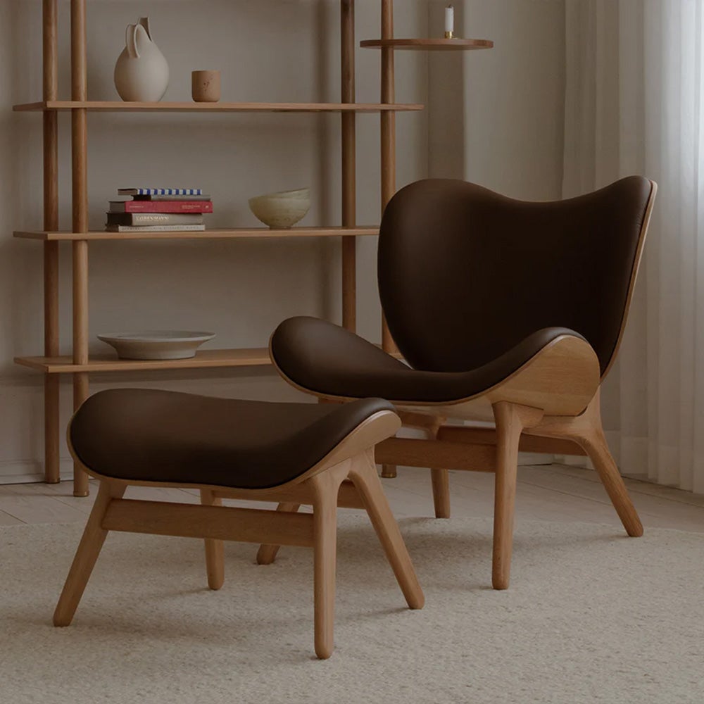 A Conversation Piece Loungestol Oak/Hope Leather Brown